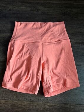 lululemon athletica Coral Pink High-Rise Bike Shorts